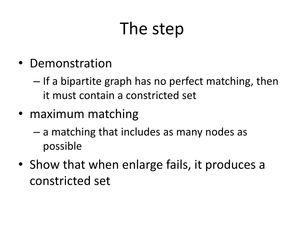 the step
