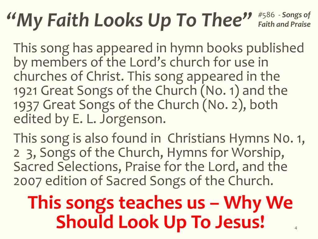 586 songs of faith and praise 1