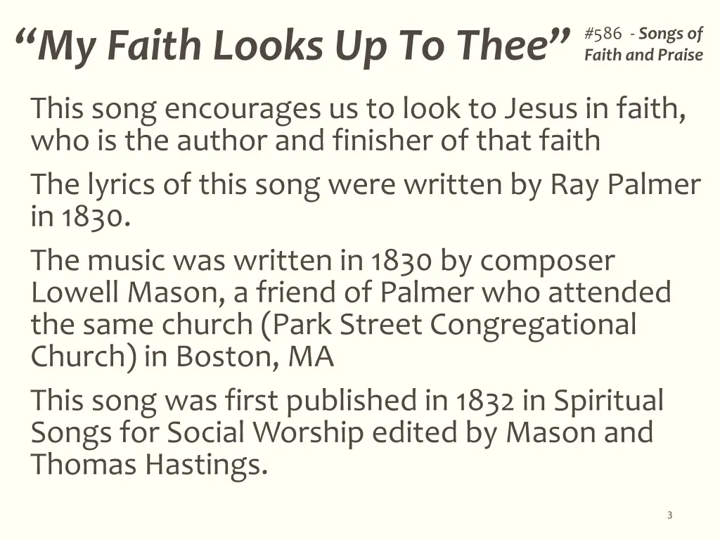 586 songs of faith and praise