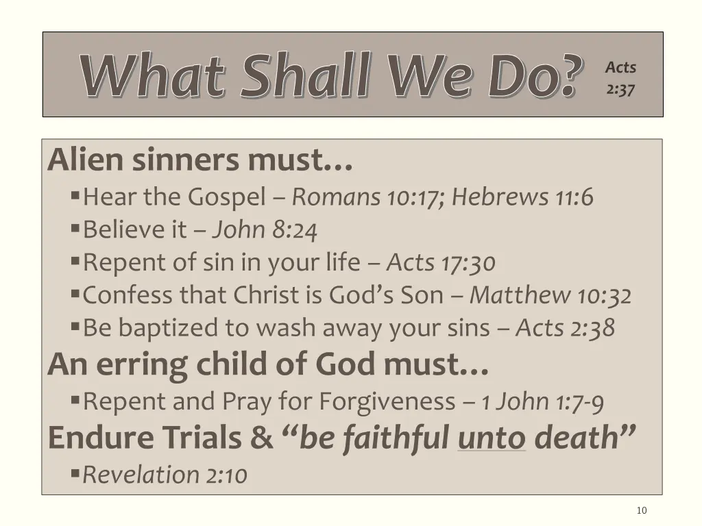 what shall we do