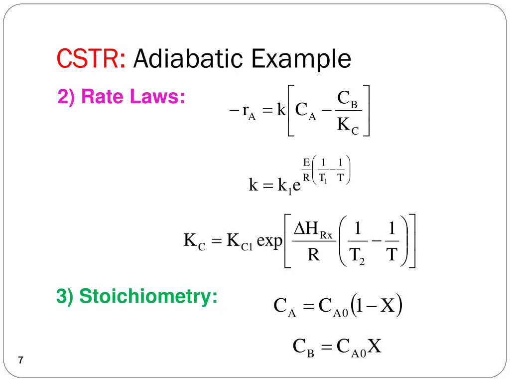 cstr adiabatic example 1