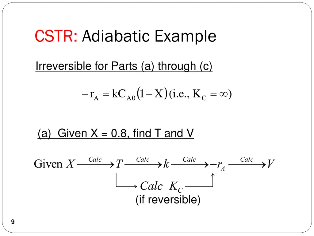 cstr adiabatic example 3