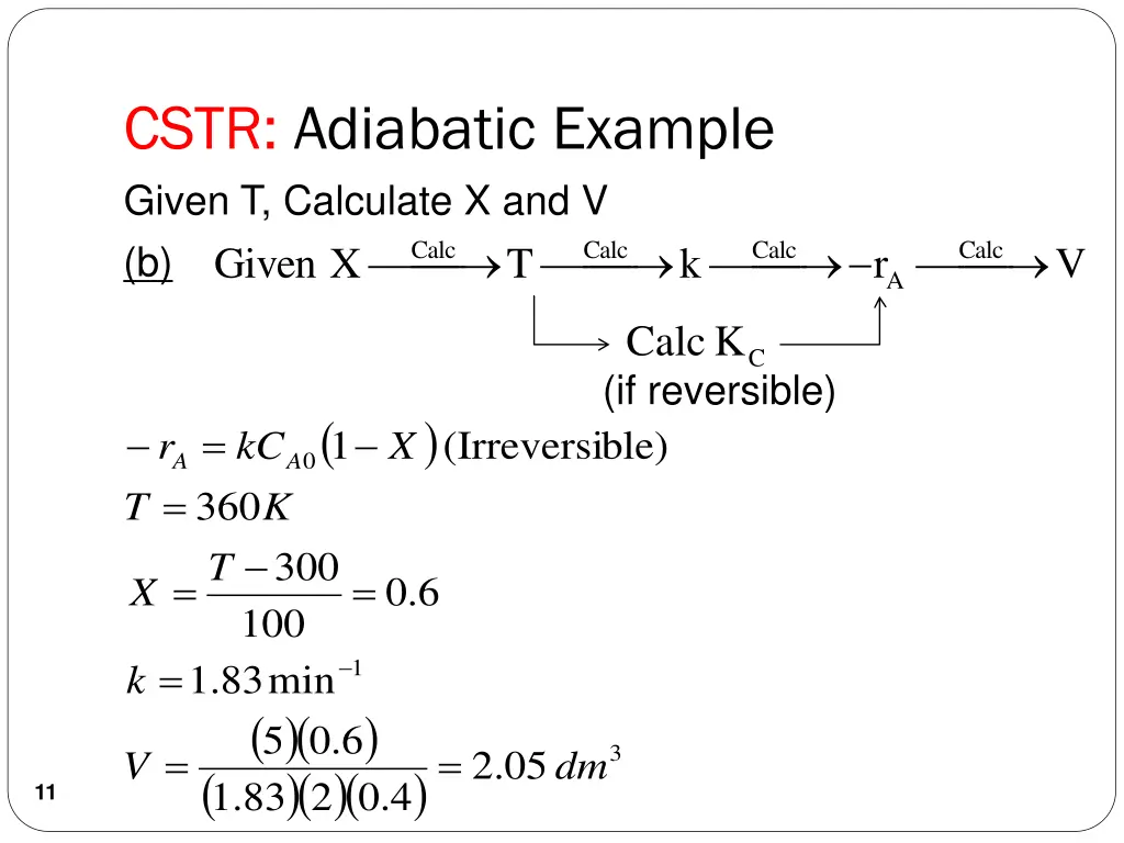 cstr adiabatic example 5