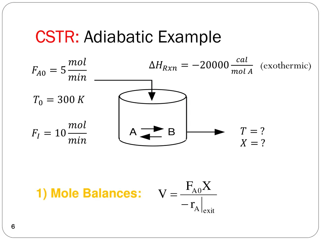 cstr adiabatic example