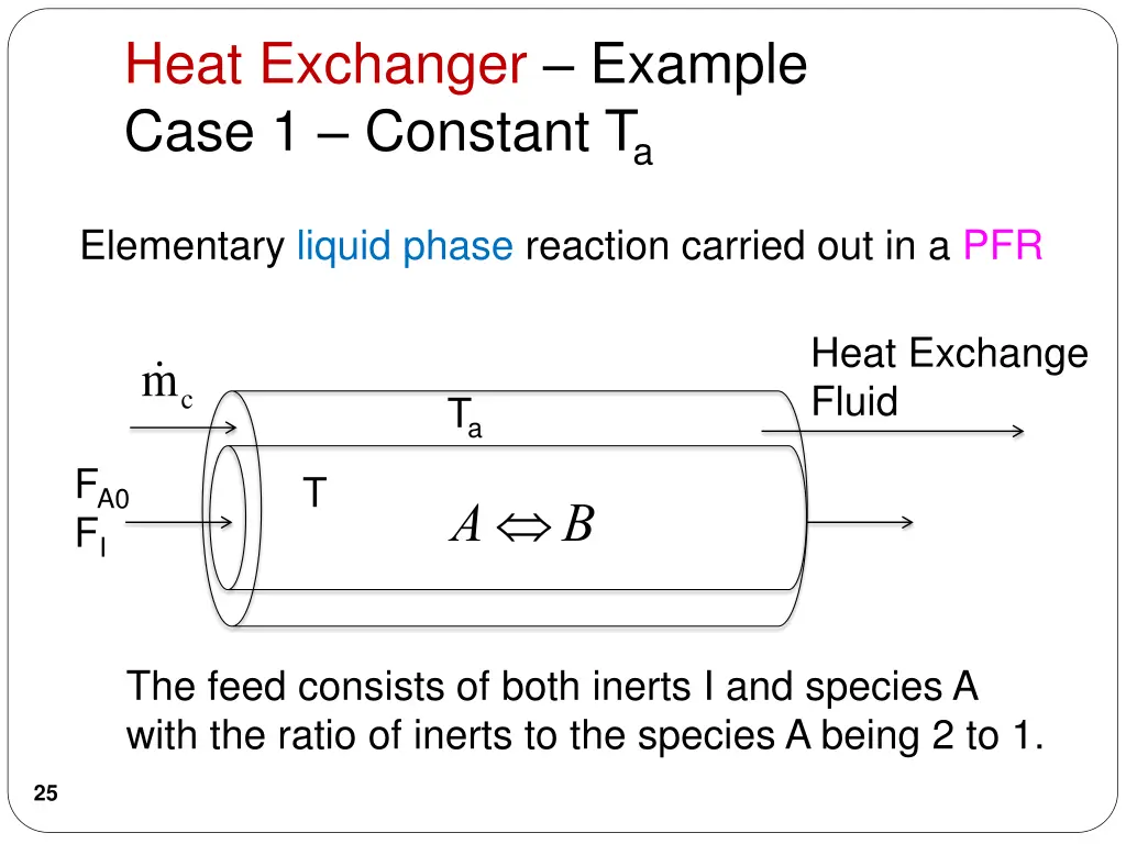 heat exchanger example case 1 constant t a