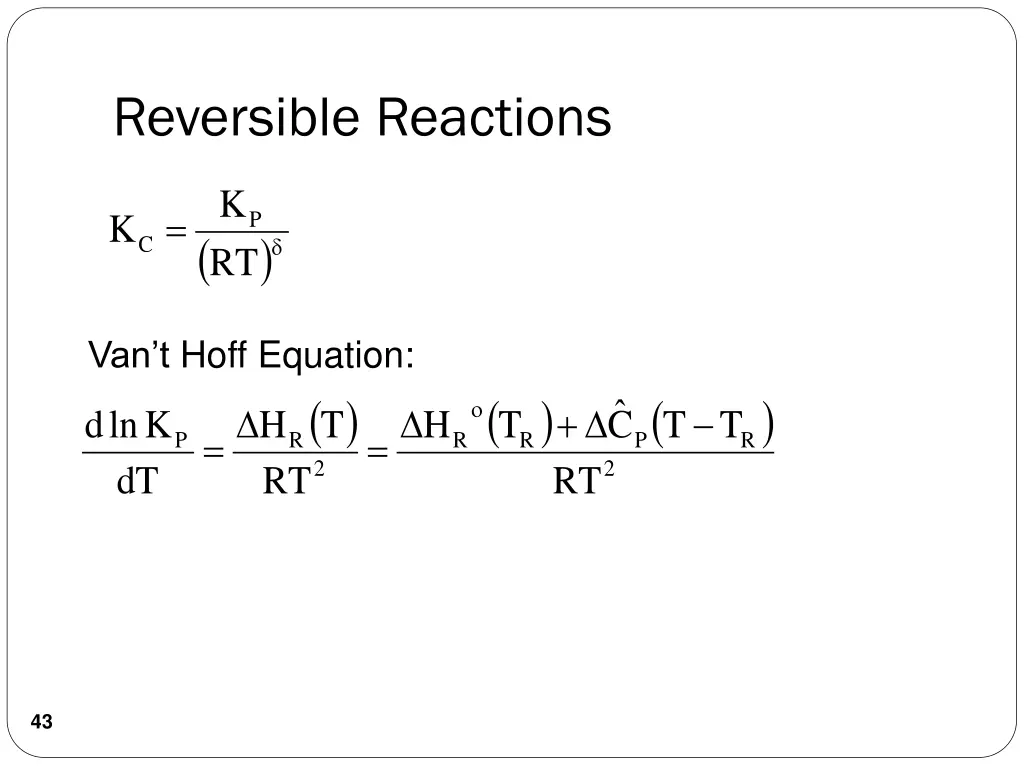 reversible reactions 1