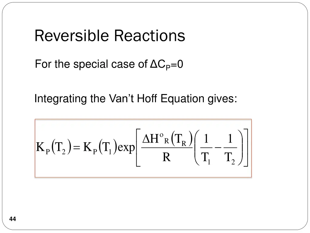 reversible reactions 2