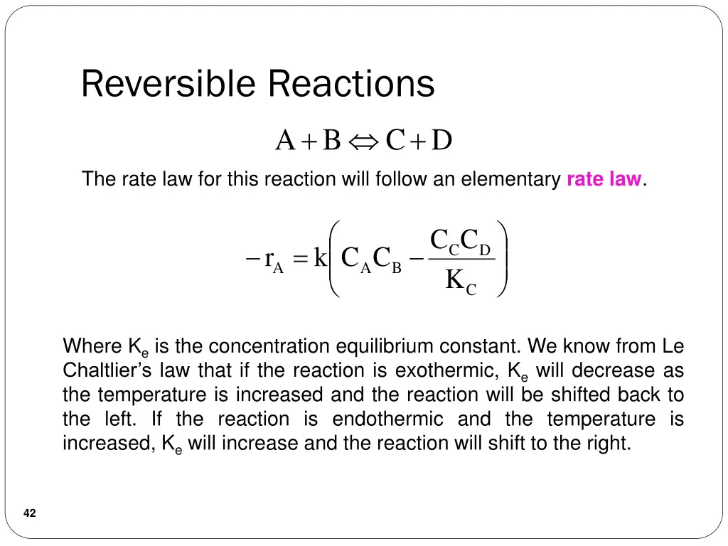 reversible reactions