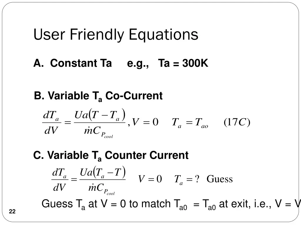 user friendly equations