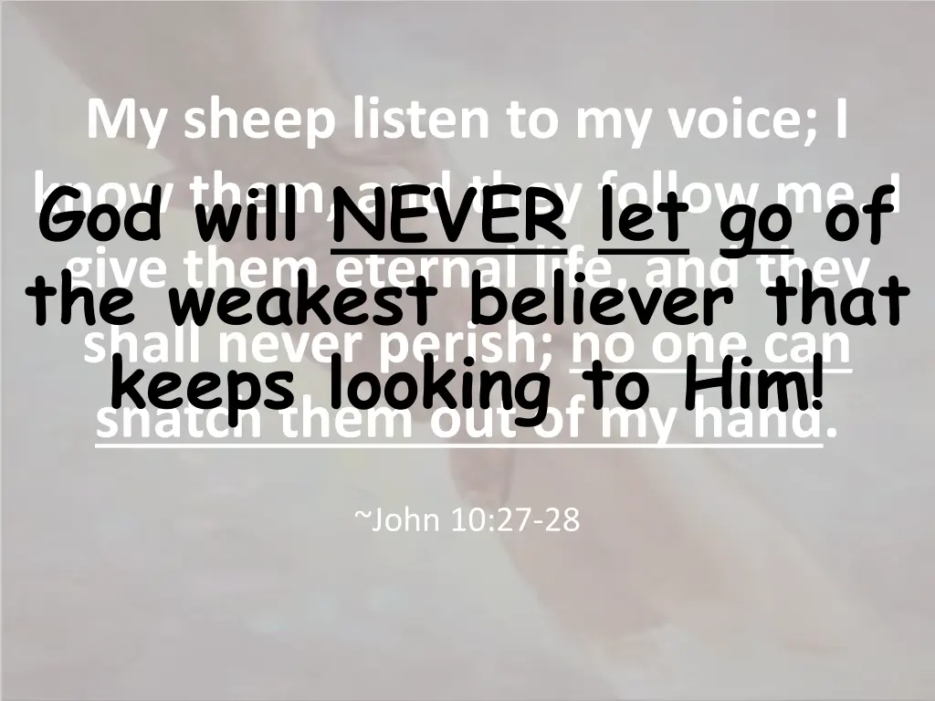 my sheep listen to my voice i know them and they