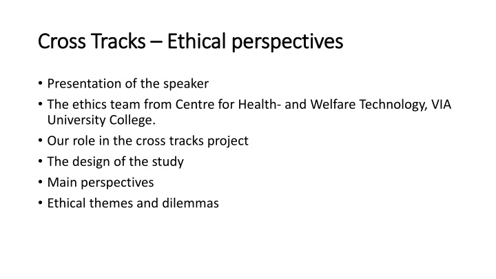 cross cross tracks tracks e ethical