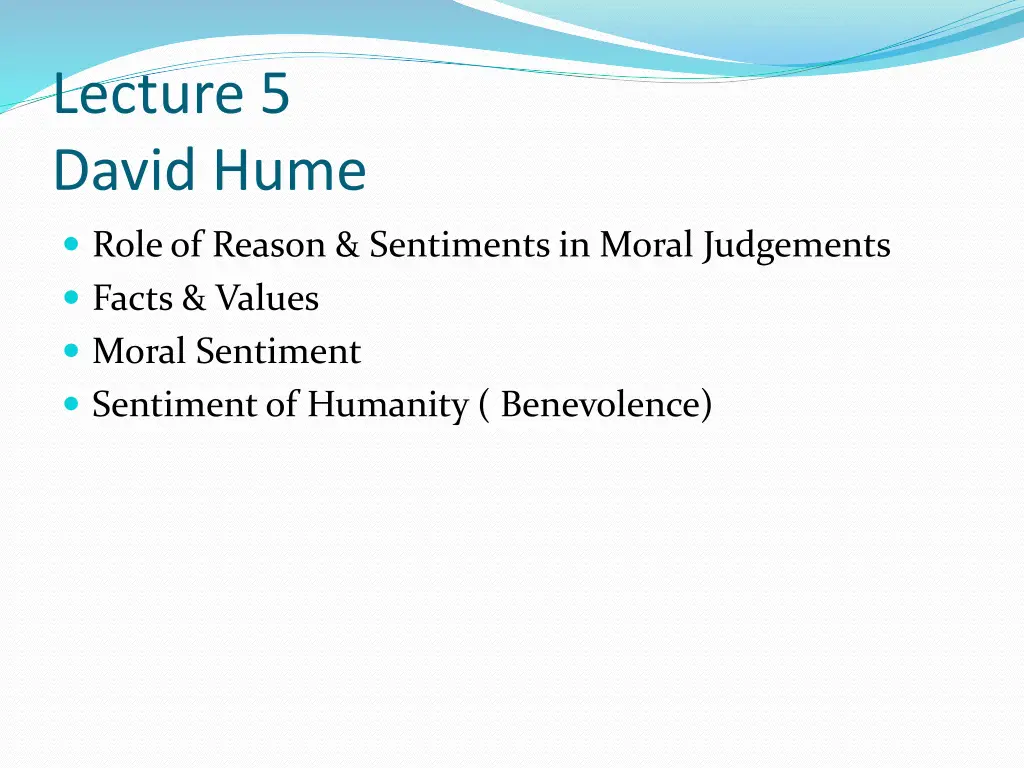 lecture 5 david hume
