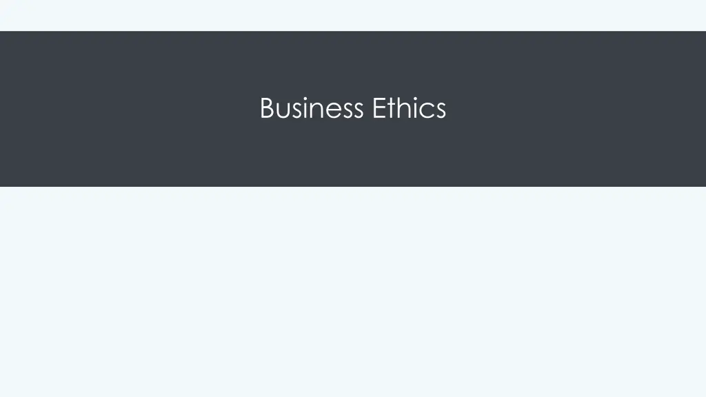 business ethics