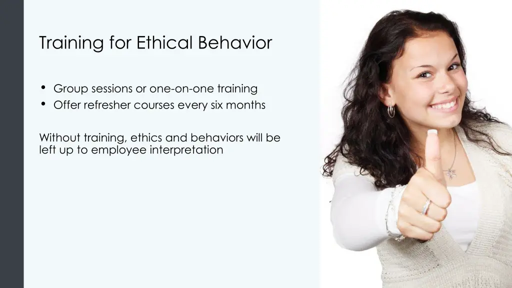 training for ethical behavior