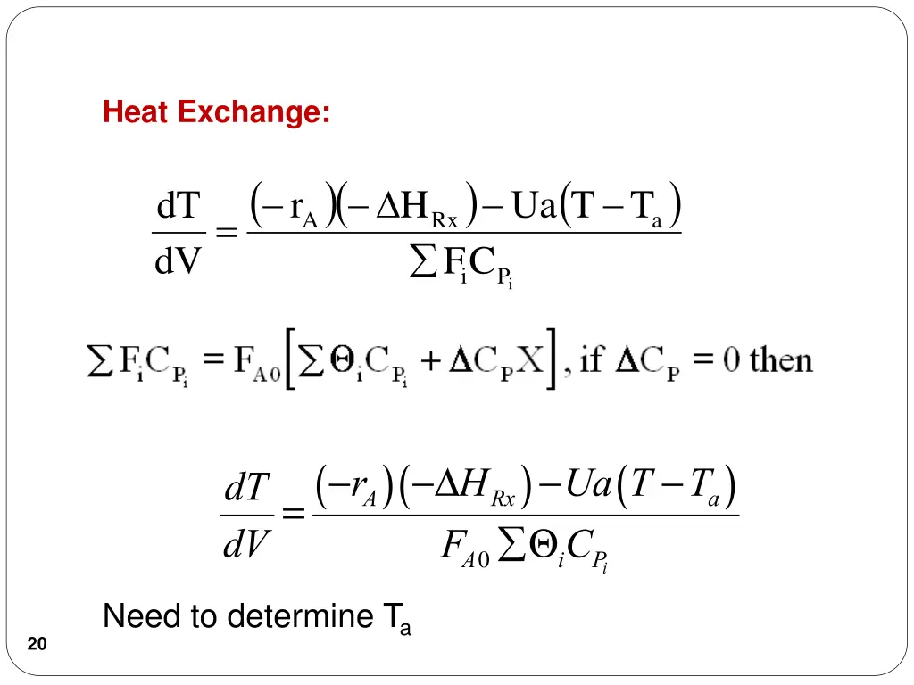heat exchange