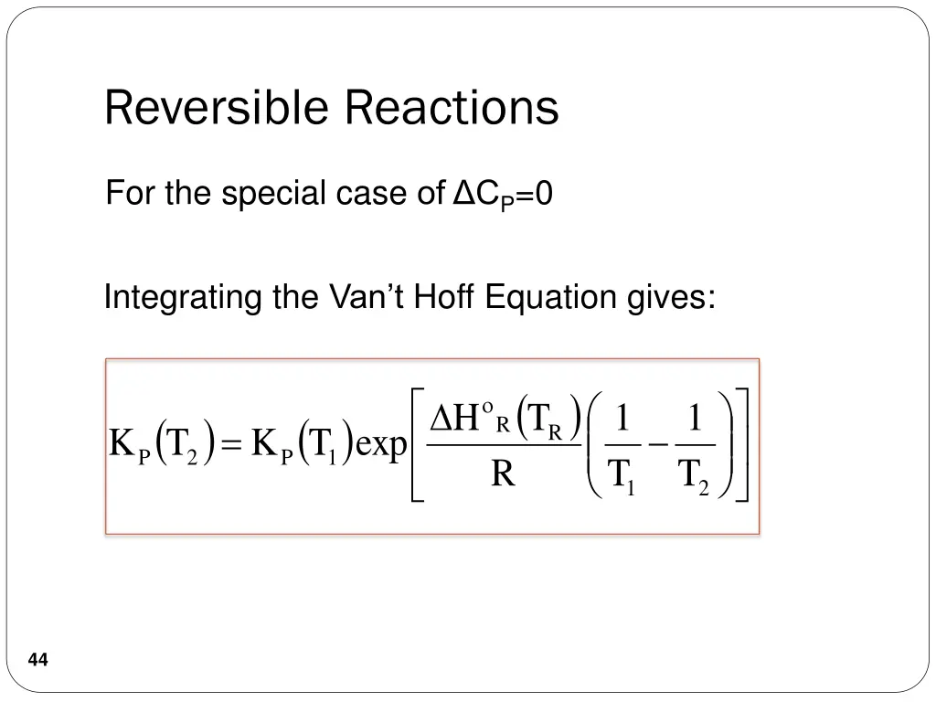 reversible reactions 2