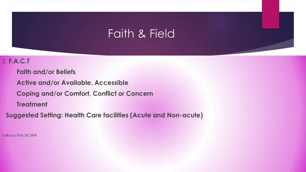 faith field 7