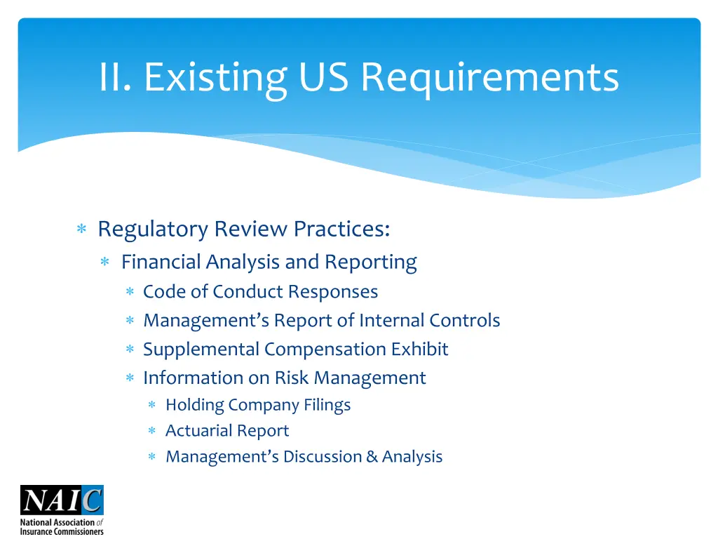 ii existing us requirements 3