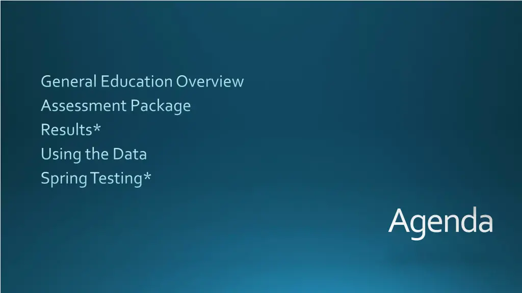 general education overview assessment package
