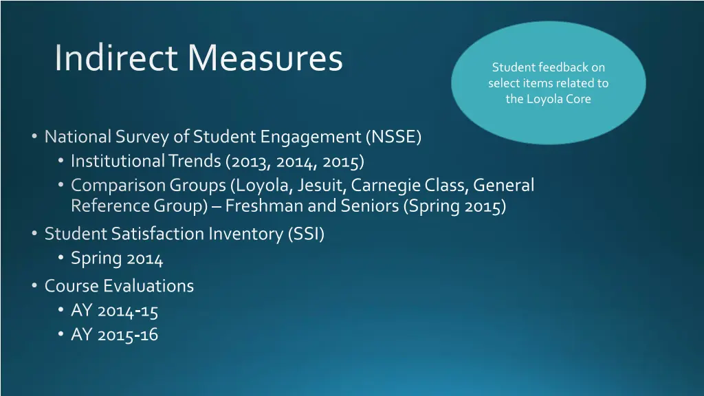 indirect measures