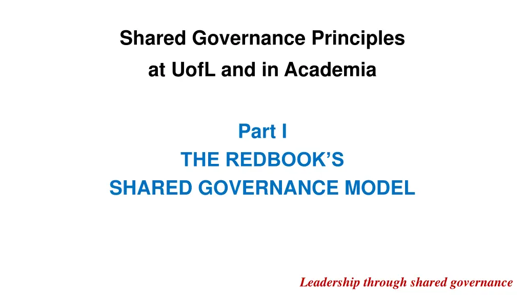 shared governance principles at uofl 1