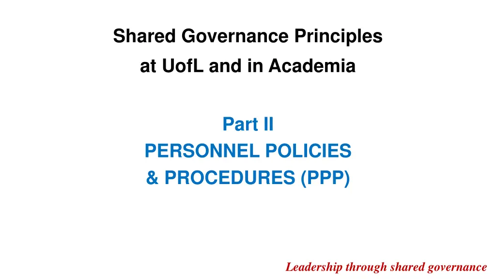 shared governance principles at uofl 2