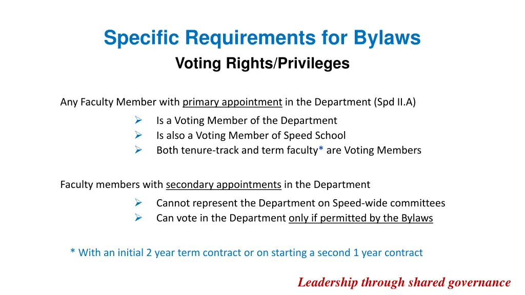 specific requirements for bylaws voting rights