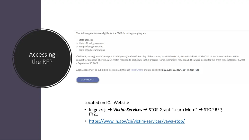accessing the rfp