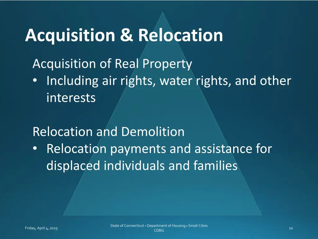 acquisition relocation