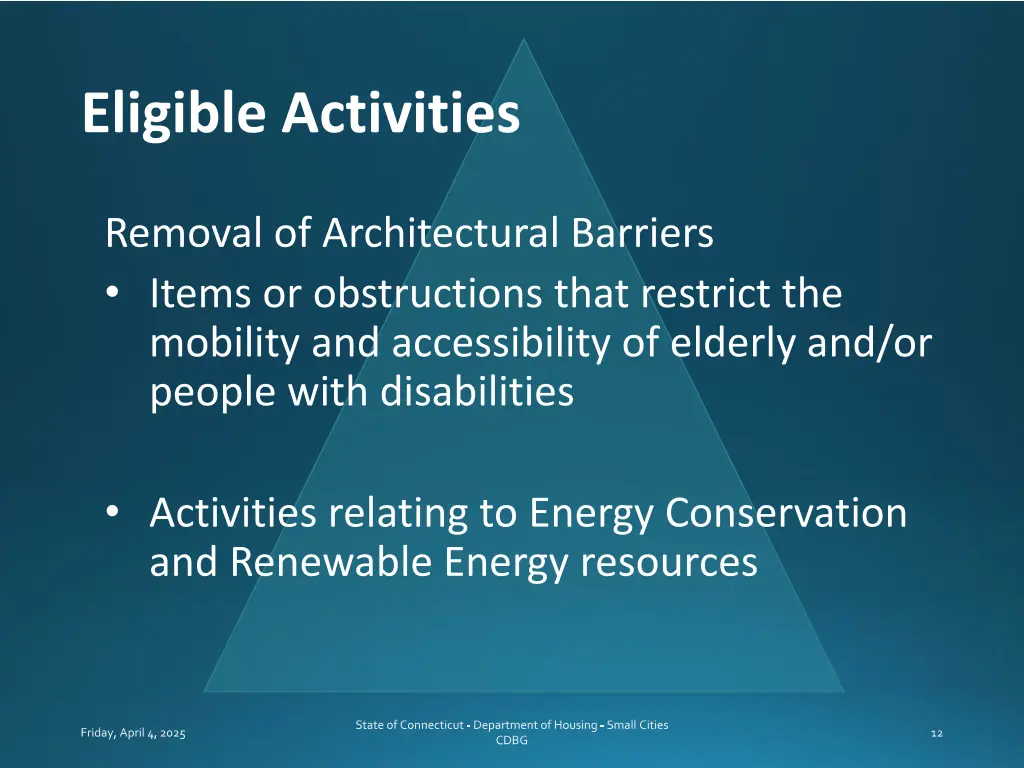 eligible activities 1