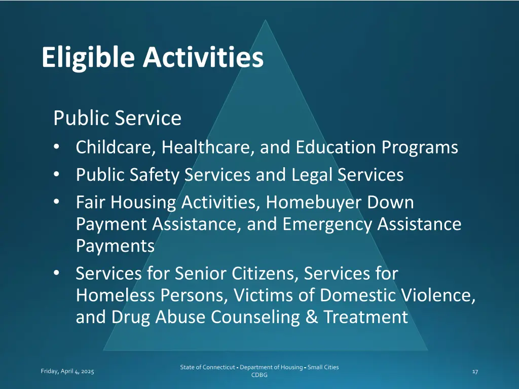 eligible activities 4