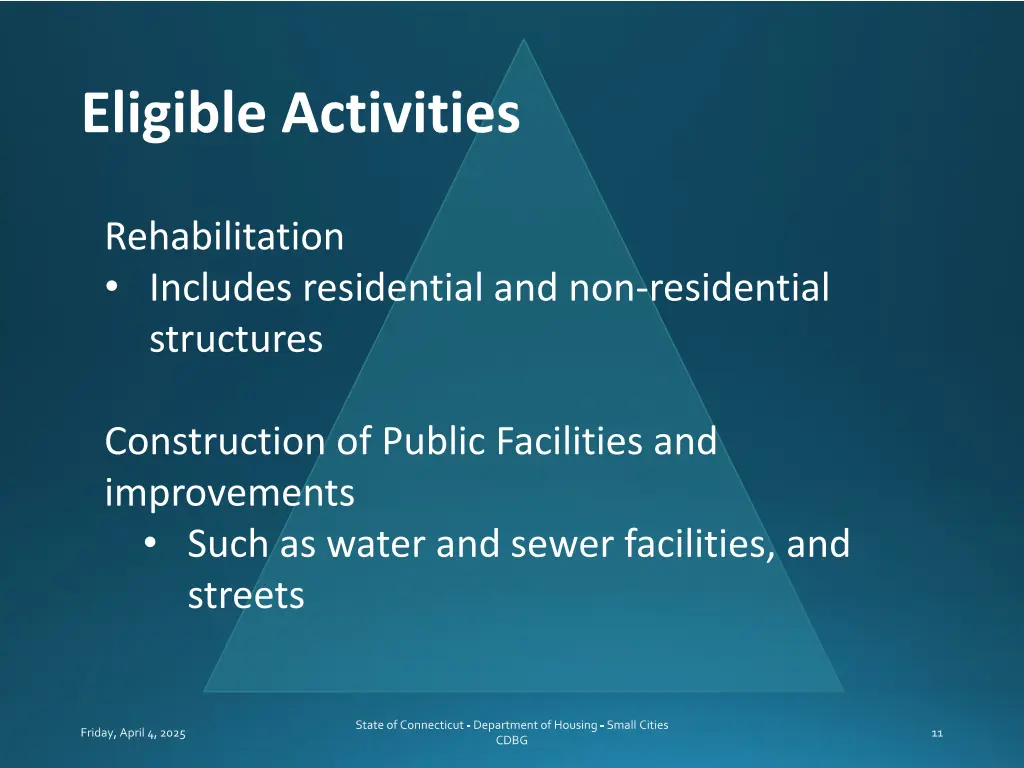 eligible activities