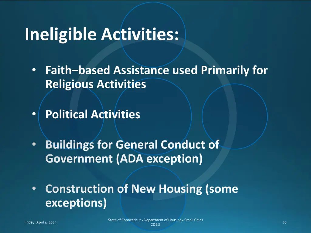 ineligible activities 1
