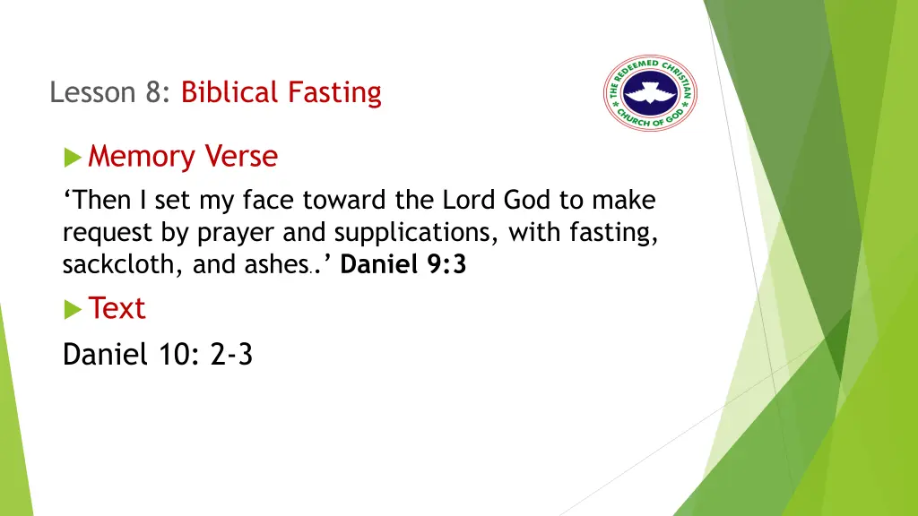 lesson 8 biblical fasting