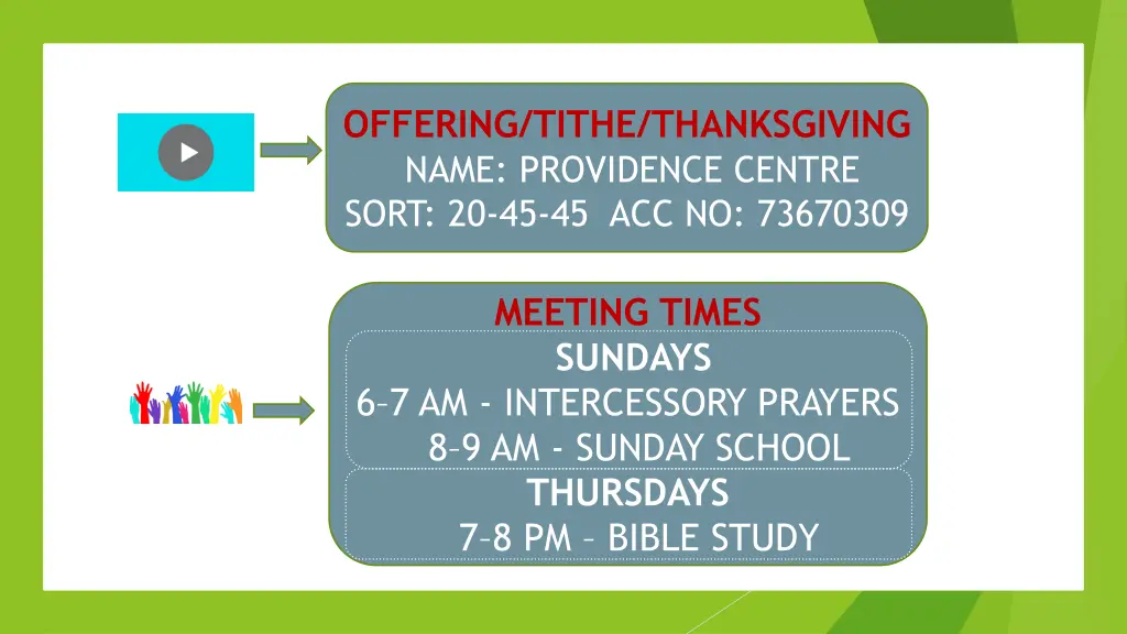 offering tithe thanksgiving name providence