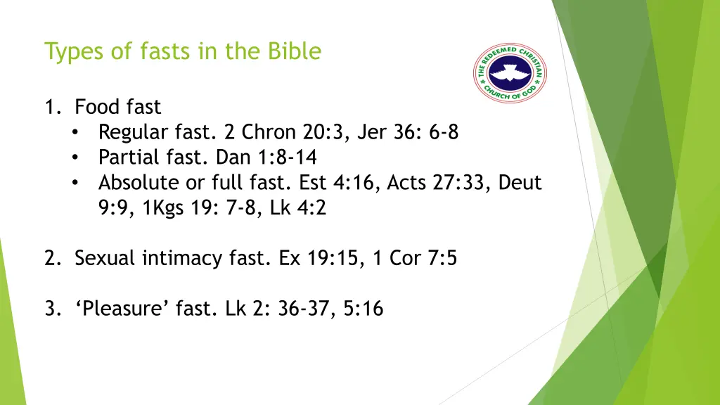 types of fasts in the bible