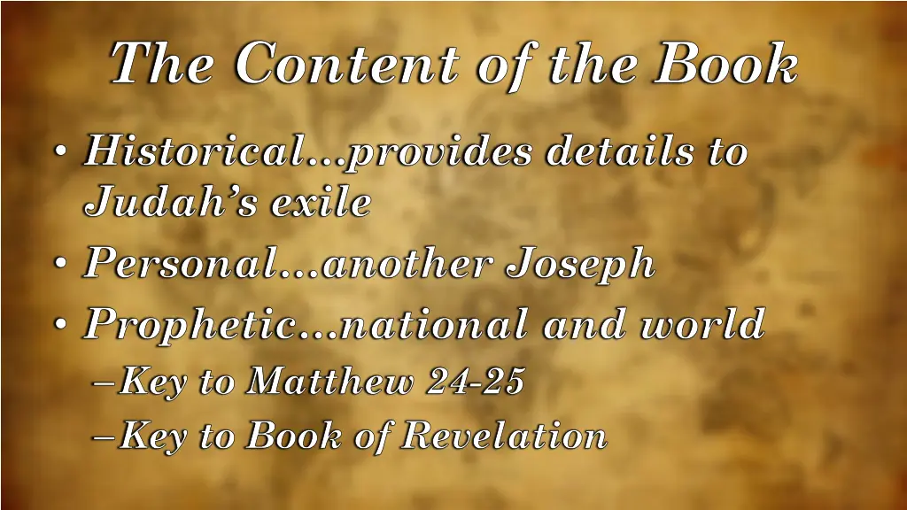 the content of the book
