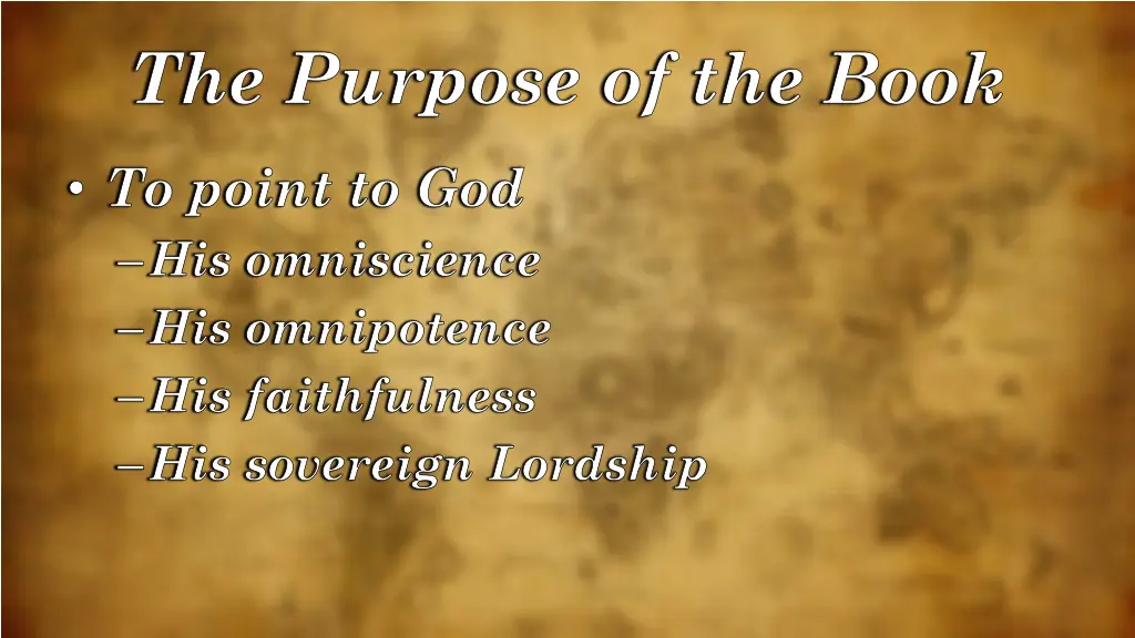 the purpose of the book 1