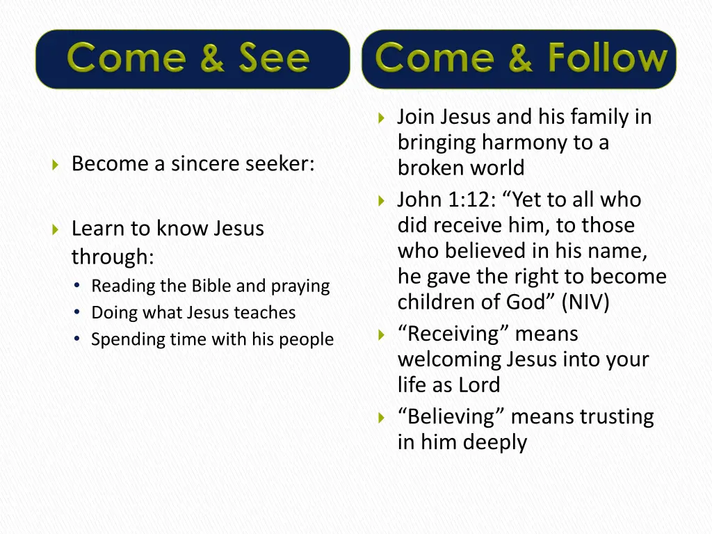 join jesus and his family in bringing harmony