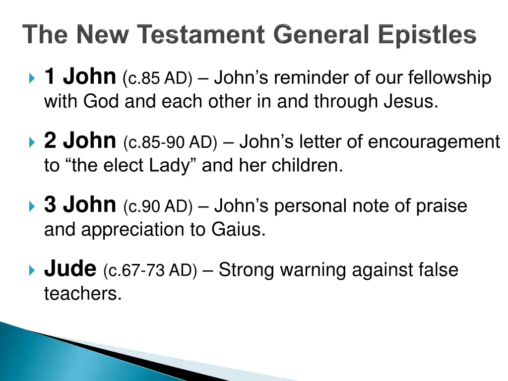 1 john c 85 ad john s reminder of our fellowship