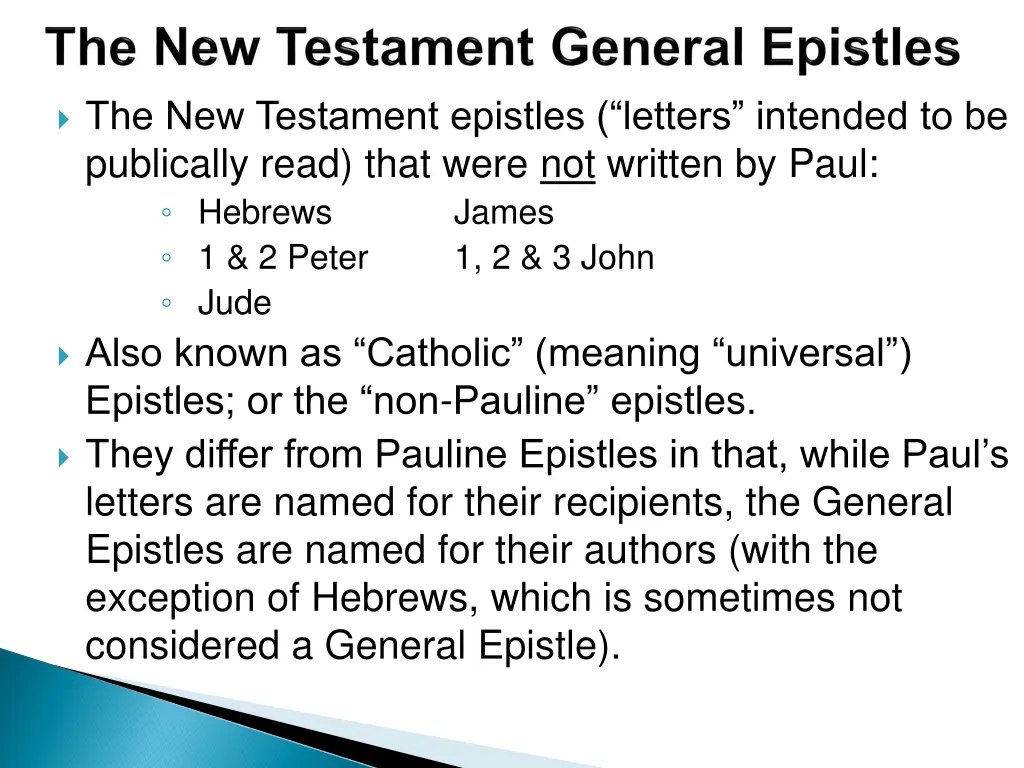 the new testament epistles letters intended
