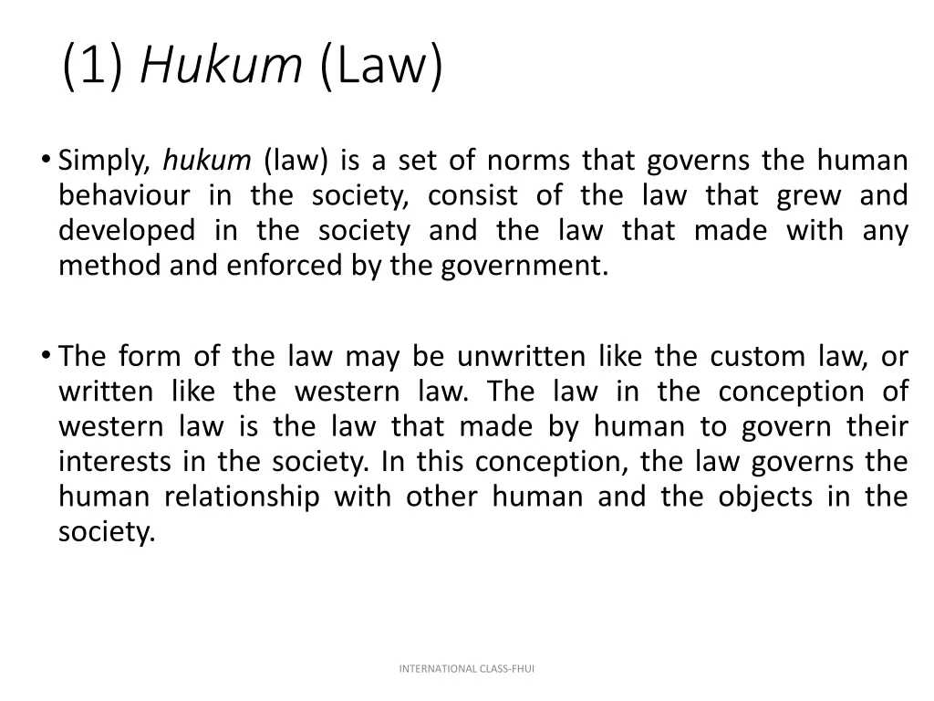 1 hukum law