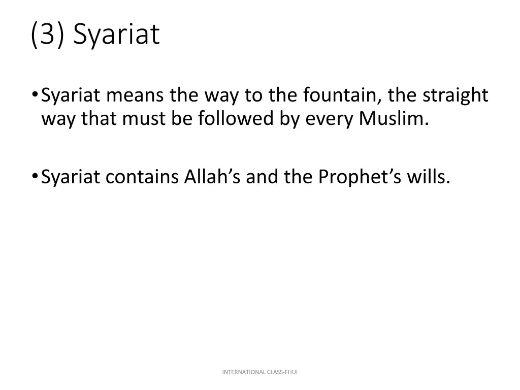 3 syariat