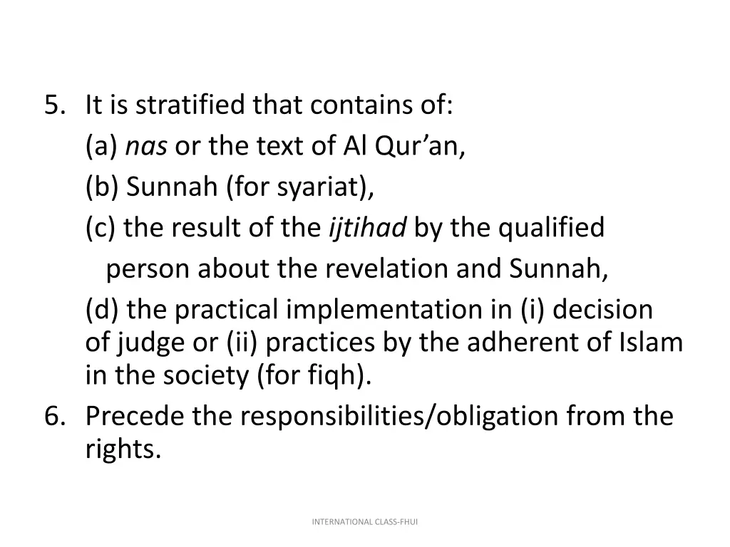 5 it is stratified that contains
