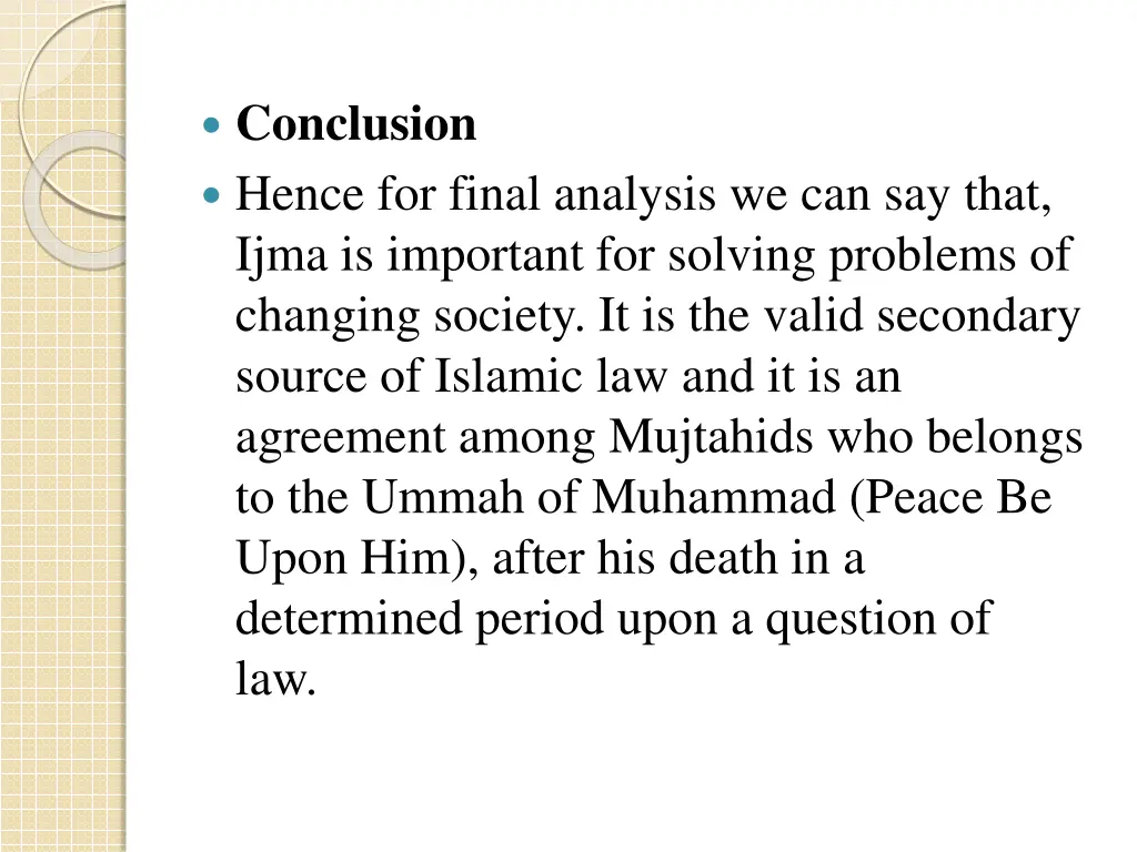 conclusion hence for final analysis