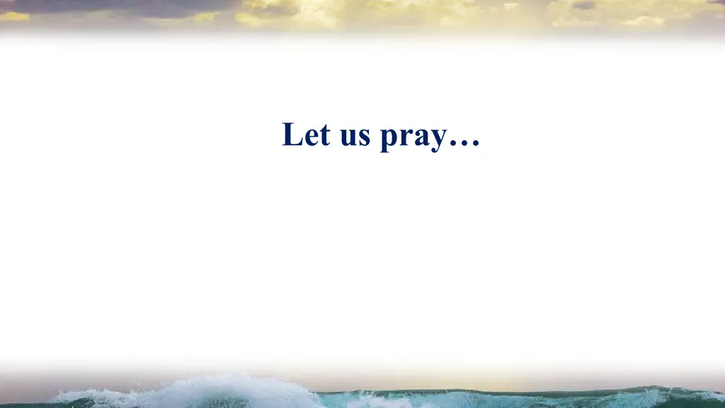let us pray
