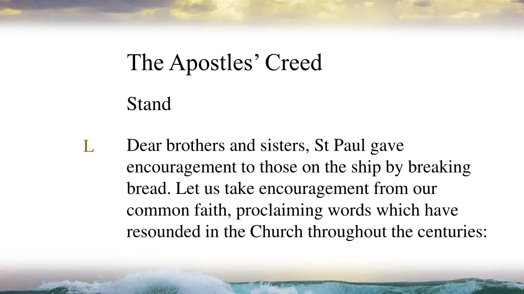 the apostles creed
