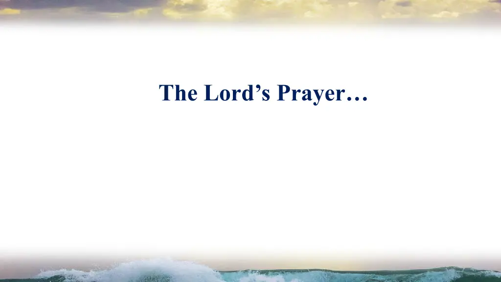 the lord s prayer