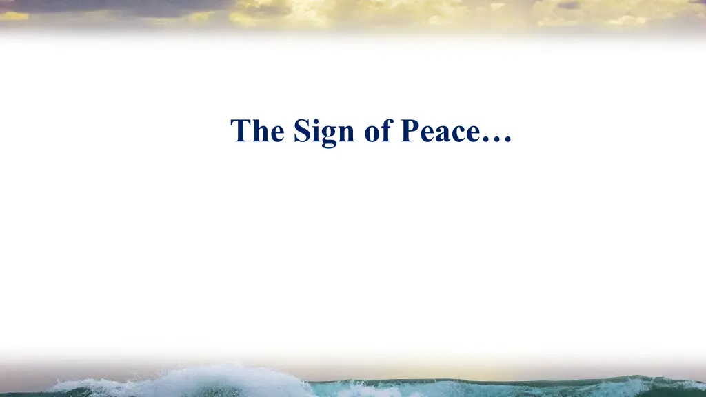 the sign of peace