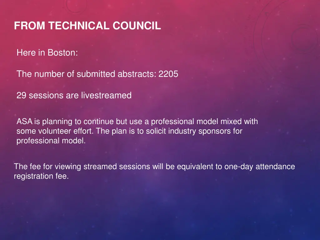 from technical council 3